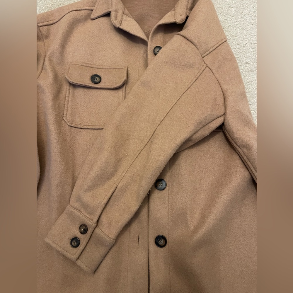 American Threads Scout Button Up Shacket | Brown … - image 7